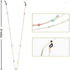 Chains 2023 Fashion Women 6 PCS Sunglasses Chain Necklace Anti-loss Beaded Mask Rope Glasses Available Wholesale