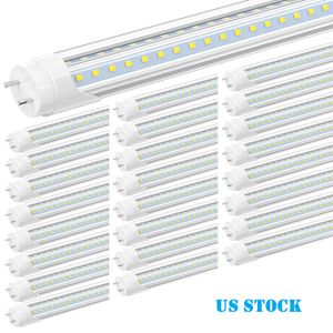 T8 T10 T12 4ft LED -glödlampor 28W Dual Row V -formad LED -glödlampa, 6000K Cool vit, ersättande lysrör (75W motsvarande), klar täckning, ballast bypass -butiksljus