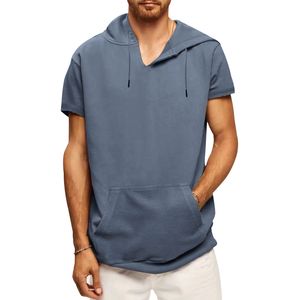 Summer Men's Designer T-shirt Casual Hooded Men's T-shirt Letter Printed Short Sleeved Shirt
