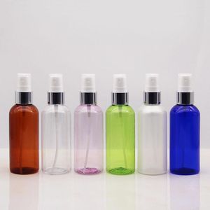 Storage Bottles 50pcs 100ml Empty Silver Spray For Perfumes PET Container With Sprayer Pump Fine Mist Bottle Cosmetic Packing