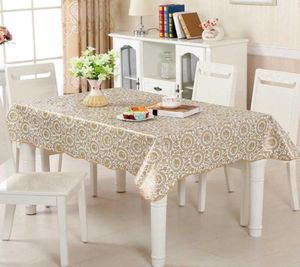 Złota szmata olejowa na stole na stole prostokątne pokrycie biurka Ramadan Waterproof Waterproof Waterproof Zabarki do kuchennej Mantel Imp1028348