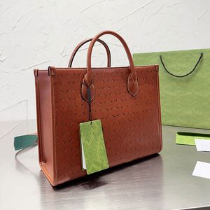 Tote Shopping Bag Handbag Purse Women Crossbody Shoulder Bags Genuine Leather Fashion Letters Removable Wide Strap Interior Zip Pocket Founder Handbags