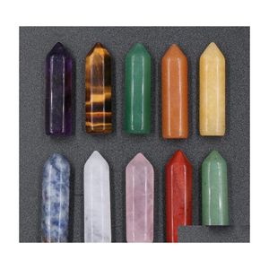 Stone Natural Crystal One Point Filar Kolumna Rzeźbia Rzecz Rose Kwarc Ręcznie robione rzemiosło mini figurka reiki klejnot prezent dom