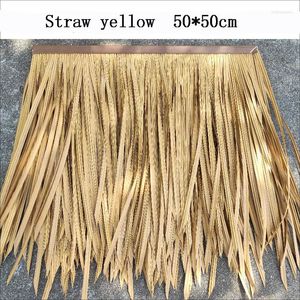 Decorative Flowers Simulation Thatched Artificial Grass Outdoor Roof Pavilion Decoration Straw Thatch Home Garden Retardant (PE M