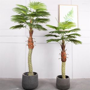 Dekorativa blommor Simulerade fläkt Anemone Tree Artificial Plant Potted Living Room Office Decoration Fake Green Landscape