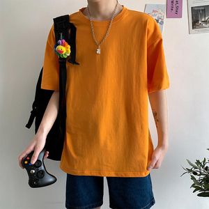 Men's T Shirts Oversize Mens T-shirts Male Top Tees Women Summer Tshirt Short Drop Shoulder Cotton Loose Plus Size 4XL Plain Solid Man