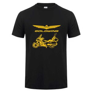 メンズTシャツGoldwing GL1800 Motocycles TシャツTシャツ新しい夏のファッションショートスリーブコットンマンTシャツXS-5XL DS-076 L230216