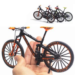 Novelty Games 1 10 Mini Model Alloy Bicycle Toy Finger Mountain Bike Pocket Diecast Simulation Metal Racing Funny Collection Toys for Children 230216