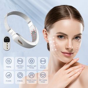 Massager ansikte Massager Electric V Face Lifting Machine Double Chin Ta bort hudlyftanordningen Vibration LED Light Ems Vface Forming Massage