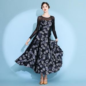 Scenkläder 2023 Est Women Ballroom Dance Dress Waltz Vuxna moderna bolldräkter Tango Rumba -kläder S9082