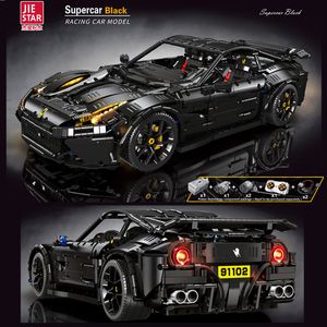 MOC F12 Super Sport Black Racing Car Blonds Building New Tech 91102 3097pcs Творческая модель RSR Bricks Toys Kids Bricks Kid