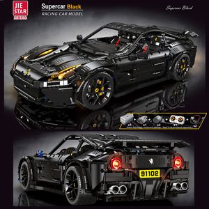 Moc F12 Super Sport Black Racing Car Building Blocks New High-Tech 91102 3097Pcs Modello creativo RSR Mattoni Giocattoli Bambini Mattoni Giocattoli di compleanno per bambini Regali di Natale