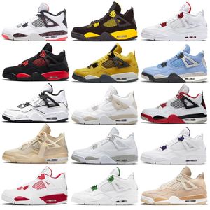 Buty do biegania w butach do koszykówki Jumpman 4 mężczyzn designerskie trenerzy deskorolki jeźdźca biała czarny niebieski czerwony uniwersytet Czerwony Sport Sports36-47