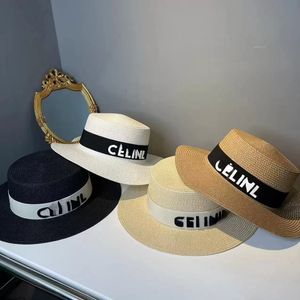 Utomhus solskade hattar fashionabla breda grimplattor brittisk stil strå hat251i