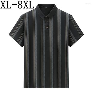 Polos męski 8xl 7xl 6xl 2023 Letnia w stylu Anglii luźna męska koszula polo top jakość krótkiego rękawu Tshirt Men Business Shirtsxl-8xl