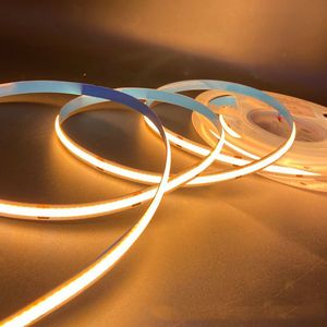 COB LED Strings Light Yellow PAUTIX 8mm 320led/meter Dimmable DC24V Warm White LEDs Strip Lights High Lume Bedroom Kitchen DIY Lighting USASTAR