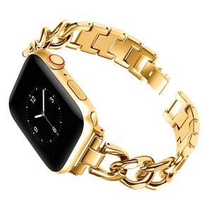 Metallkette Edelstahlarmband für Apple Watch Ultra 8 7 SE 6 5 4 3 Serie Luxus Damenarmband Iwatch Bands 49mm 42mm 40mm 38mm Ersetzen Sie Armbänder Zubehör 1 Stück