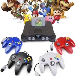 5色のストックN64コントローラーワイヤードコントローラークラシックN64 64ビットゲームパッドジョイスティックN64コンソールビデオゲームシステムDHL