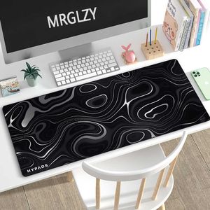 Mouse Pads Wrist Rests Personalized Fabric Art Mouse Pad Office Mats Black Big Carpet Gaming Accessories Rubber Mouse Mat Mousepad for Computer Table T230215