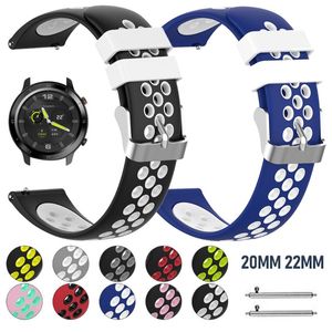 Titta på Bands Sport Silicone Wristband för Ticwatch Pro 3 Ultra GPS/E3 Band Watchband 2023/GTX/E2 handledsrem Correa 20 22mm