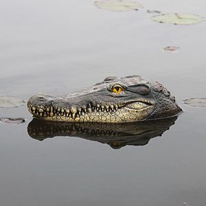 Dekoracje ogrodowe krokodyl głowa dziedzińca staw pływające ozdoby zwierzęce Symulacja basenu park