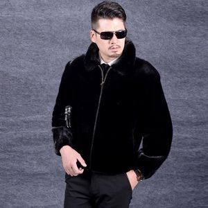 Cappotto in vera pelliccia sintetica in pelle da uomo 2023 Giacca invernale in visone Uomo Shearling Capispalla caldo per abbigliamento uomo Veste Homme DZ5207 YY996