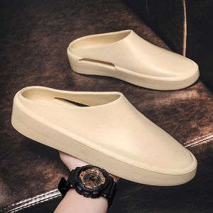 Slippers 2022 New Summer Popular High-quality Rubber and Plastic EVA Couples Slip-on Casual Shoes Slippers Men House Slippers Men L230215