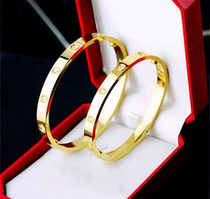 Bracelets de diseñador de destornillador de marca clásica de marca Correcto para hombres y mujeres Parejas Amantes de parejas Joyería de lujo con caja