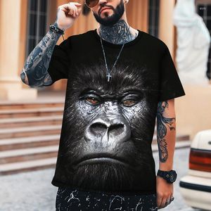 Camisetas para hombres orangután humor divertido patrón frío 3D Camiseta Leica Polyester Camiseta para mujeres Top de manga corta para mujeres