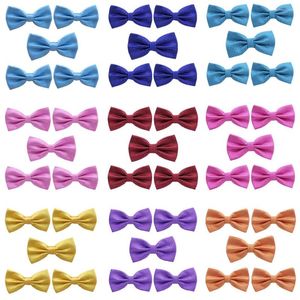 Bow Ties 5 PCS män Vita polka prickar slipsar justerbart bröllopsfestföretag bowtie bwty1007