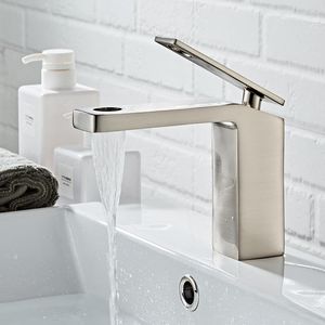 Bathroom Sink Faucets BECOLA Basin And Cold Waterfall Mixer Creative Single Hole Tap Vanity Chrome-Plated Brass Report 2023