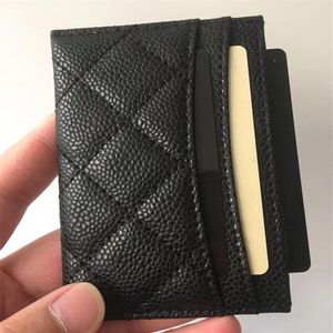 Klasyczne kawiorowe wzory wzorowe Posiadacze karty oryginalne skórzane mini portfele mężczyźni kobiety przenośna karta kredytowa case231n