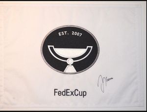 Justin Thomas Jon Rahm Autograferad signerad signatur Auto Collectible Masters Open Golf Pin Flag