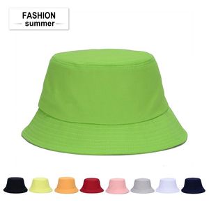 Designer Cappello Bucket Colore solido Castino pesca pieghevole in cotone semplice per adulti Mens Womens Summer Packable Beach Sun Visor Outdoor Sport Accessori