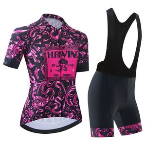 Pro Women Sommer Radfahren Jersey Set Short Sleeve Mountain Bike Cycling Clothing Atmungsfreie MTB -Fahrradkleidung tragen Anzug V14