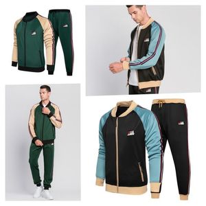 Men's Tracksuits Sports Suit For Teenagers Men's Fashion Retro Color Matching