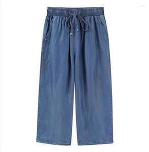 Hosen 2023 Sommer Frauen Dünne Jeans Vintage Hohe Taille Gerade Damen Casual