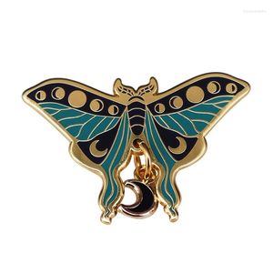 Brooches Beautiful Moth Moon Phases Butterfly Metal Enamel Badge Brooch Pin Accessories