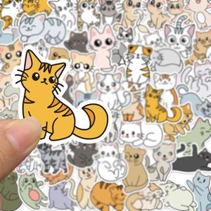 60PCS CATステッカースケートアクセサリースケートボード用防水ビニールステッカーラップトップ荷物自転車バイク電話車デカール