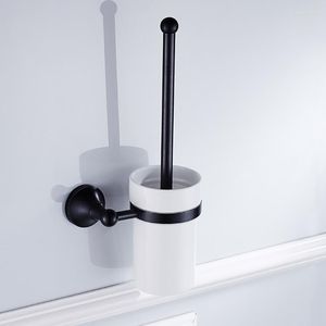 Bath Accessory Set Bathroom Black Accessories Wall Mounted Hair Dryer Rack Antique WC Paper Towel Holder Toilet Brush Hardware