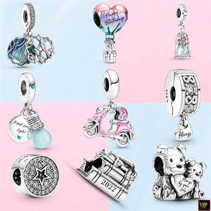 925 Silver Fit Pandora Charm 925 Bracelet Puppy Love Charm 2022 Graduation charms set Pendant DIY Fine Beads Jewelry328T