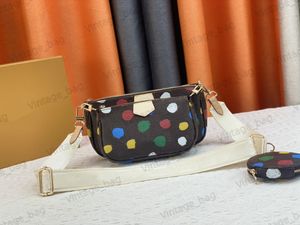 10a L torba Cross Body YK Multi Pochette Crossbody Torka Kolorowe kropki Kobiet Designer Monogramy Łańcuch płótna i zdejmowana torebka monet Multi style