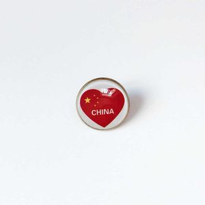 Partys Love China National Flag Flag Brooch Puchar World Football Brooth High Class Bankiet Partia Dekoracja Dekoracja Crystal Pamiątka Metalowa odznaka metalowa