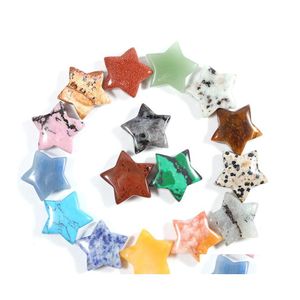 Stone Natural Crystal 25Mm Star Ornaments Quartz Healing Crystals Energy Reiki Gem Living Room Decoration Trinket Drop Delivery Jewel Dh1U5