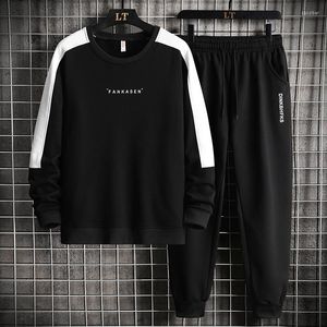 Męskie dresy dresowe dla mężczyzn Mężczyźni 2PC Casual Oversize bluzy spodnie męskie moda Hip Hop Streetwear jogger strój joggerowy zestaw joggerów męskich rozmiarów