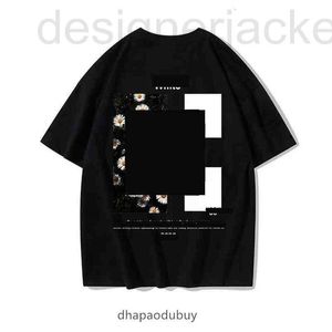 Erkek Tişörtler Tasarımcı Marka İlkbahar Yaz Tişörtleri Turkuaz Floked Arrow Sleeve T-Shirt Unisex Kısa Tshirts Erkekler için Tasarımcılar Saf Pamuk H98E
