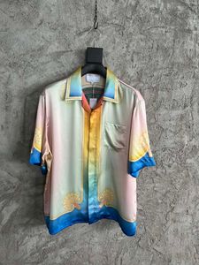 Mens Fine Silk Shirts Highquality Silk Single Breasted Design Us Size Luxury Designer Shirts