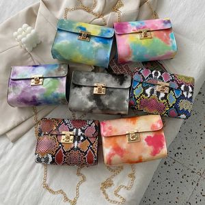 Shoulder Bags OkoLive New Fashion Ladies Messenger Bags Color Rainbow Cheap Hasp PU Leather Small Shoulder Bags Women Crossbody Bag For Girl 0216/23