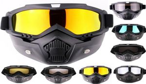 2021 adulti rimovibili invernali Snow Sports Sports Motorcycle Goggles Ski Snowboard Snowboard Full Face Full Face con bicchieri 2202148020230