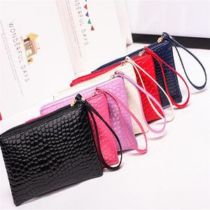 Hela fabriksfaux läder plånbok personlighet hand mode kvinnor klassisk lång plånbok handväska koppling väska kvinnor handväska mynt pocke278s